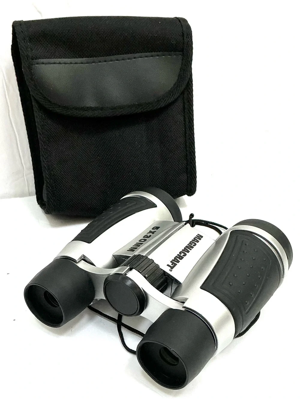 MAGNACRAFT 5×30 BINOCULARS in Silver and Black with Carry Case
